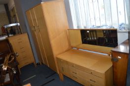Retro Remploy Three Piece Bedroom Suite Comprising