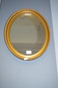 Gilt Framed Oval Mirror