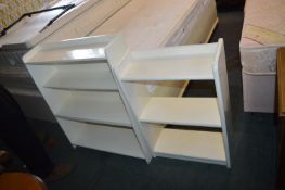 Two White Painted Bookshelves