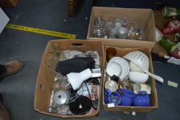 Kitchenware, Glass, China, Lamps, etc.