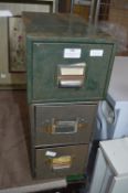 Three Vintage Metal Filing Drawers