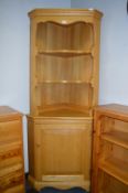 Light Oak Corner Cupboard