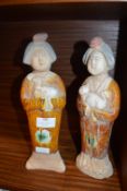 Pair of Chinese Terracotta Figures