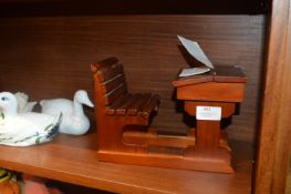 Miniature Wooden School Desk