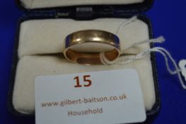 9k Gold Band Size: R