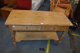 Pine Two Drawer Hall Table