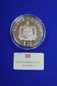 Samoa 10 Dollar Solid Silver QE2 40th Anniversary Coin