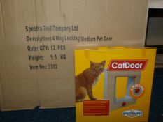 Twelve Four Way Locking Medium Pet Doors