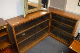 Period Oak L-Shaped Corner Unit with Adjustable Sh