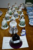 Danbury Mint Decorative Pottery Bells etc.