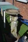 Stone Effect Birdbath