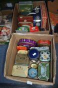 Two Boxes of Vintage Tins