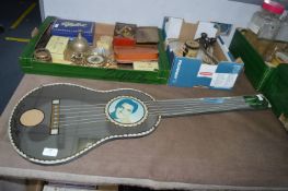 Retro Style Elvis Guitar Wall Mirror with Photogra