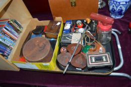 Retro Folding Bed Table plus Collectible Items