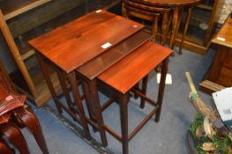Nest of Three Mahogany Tables
