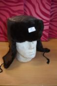 Fur Linen Leather Trapper Hat