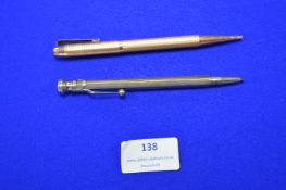 Plated Propelling Pencil and a Rolled Gold Pencil