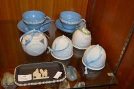 Wedgwood and Lladro Pottery plus Three Candle Ligh
