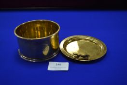 Silver Plated Gilded Dish with Fox Design and a St