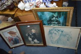 Four Framed Pictures and Prints