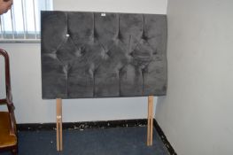 Padded Grey Single Headboard
