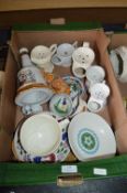 Assorted Pottery, Bells, Shaving Mugs, etc.