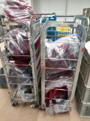 * Red and Black Barrier ropes with chrome handles. Approx qty 80. - Collection Address Waltham Abbey