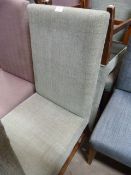 *Six Assorted Green Upholstered Cafe Chairs