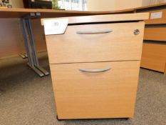 *2 Drawer Under Desk Pedastal Unit