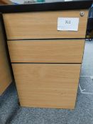 *3 Drawer Under Desk Pedastal