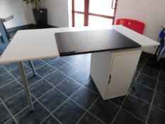 *Reception Table White Trestle Style Legs & Matching Drawers