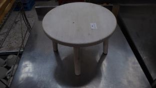 * small white wooden display stool. 200h