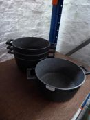 * 4 x grey cooking pots