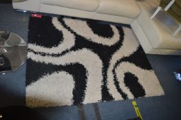 Black & White Vista Shaggy Rug 160x120cm