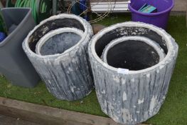 Four Tree Stump Garden Planters