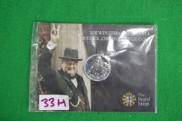 Royal Mint 2015 UK £20 Winston Churchill Fine Silver Coin