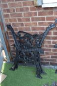 Two Cast Iron Bench Ends