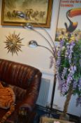 Chrome Overhead Triple Standard Lamp