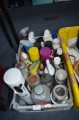 Crate of Household Aerosols and Bottles of DIY and