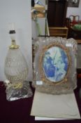 Glass Phot Frame and Table Lamp Base