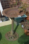 Cast Iron Birdbath Sunflower Design