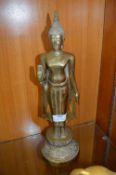 Eastern Brass Figure of a Standing Buddha