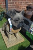*Oakley Stone French Bull Dog Garden Statue
