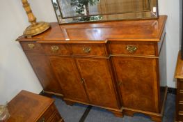Walnut Veneer Breakfront Sideboard