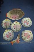 Seven Italian Hand Painted Fish Plates