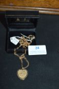 9k Gold Chain and Pendant 