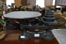 Vintage Kitchen Scales with Weights