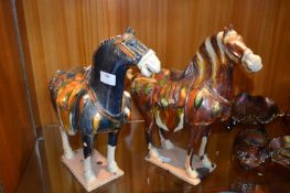 Pair of Chinese Horse Figures