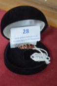 9k Gold Ring with Garnets Size: N ~2.7g