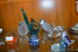 Eight Glass Paperweights